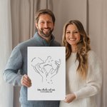 Tableau à Ligne Simplifiée Personnalisé avec Informations du Bébé Cadre à Choix Décoration de Maison Cadeau de Naissance Baby Shower pour Nouveau-né