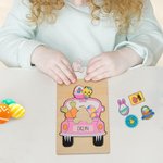 Personalisierte Bauernhof Tier Ostern Hase Eier Karotte Holzpuzzle mit Namen Home Decor Ostern Geschenk für Kinder