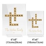 Placa acrílica personalizada con los nombres de la familia para siempre Regalo de inauguración de la casa para la familia