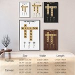 Henkilökohtainen ristisanat Scrabble Puzzle Art Poster Kehyksetön maalaus 1-12 syntymä Kukat Housewarming lahja perheenjäsenelle