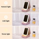 Personalisierte In meiner verlobten Ära Zukunft PU-Leder-Reise-Schmuck-Box mit Namen und LED Make-up-Spiegel Valentinstag Verlobung Geschenk für Frauen