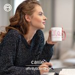 Personalized State of Mind Bow Greek Letters 11oz Ceramic Mug with Name Sorority Chapter Party Gift for Sister Friends | Callie × Affinity Licensing