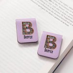 Segnalibro magnetico multicolore in pelle personalizzato con nome e iniziale regalo di compleanno per amanti dei libri
