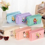 Personalizada Nacimiento Flor Caricatura Personaje Cuero Bolsa de Maquillaje con Nombre Viaje Portátil Esenciales Cumpleaños Novia Regalo para Mujeres