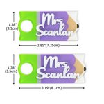 Personalised Colourful Pencil Design Name Plate Tag for 20oz to 64oz Stanley Tumbler Teacher's Day Appreciation Gift for Teacher