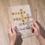 Placa acrílica personalizada con los nombres de la familia para siempre Regalo de inauguración de la casa para la familia