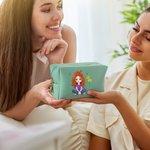 Personalizada Nacimiento Flor Caricatura Personaje Cuero Bolsa de Maquillaje con Nombre Viaje Portátil Esenciales Cumpleaños Novia Regalo para Mujeres