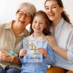 Placa acrílica personalizada con los nombres de la familia para siempre Regalo de inauguración de la casa para la familia