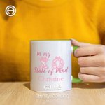 Personalized State of Mind Bow Greek Letters 11oz Ceramic Mug with Name Sorority Chapter Party Gift for Sister Friends | Callie × Affinity Licensing
