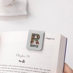 Segnalibro magnetico multicolore in pelle personalizzato con nome e iniziale regalo di compleanno per amanti dei libri