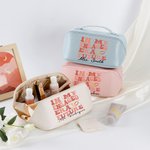 Personalizado En mi era comprometida Futuro Bolsa de maquillaje de cuero PU con nombre Esenciales de viaje portátil Regalo de boda para mujeres Niñas