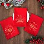 Tovagliolo da tavola riutilizzabile personalizzato in cotone 100% Merry Christmas con nome Decorazione da tavolo Regalo di Natale per la famiglia
