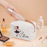 Borsa per il truppo in pelle PU da viaggio personalizzato con nome e personaggio ballerina regalo di compleanno per amanti della danza