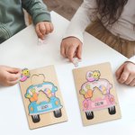 Personalisierte Bauernhof Tier Ostern Hase Eier Karotte Holzpuzzle mit Namen Home Decor Ostern Geschenk für Kinder
