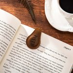 Personalized Magnetic Leather Bookmark Clip with Initial Monogram Reading Accessory Gift for Friends Bookworm