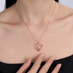 Collier personnalisé étoile lune zircon coeur avec pierre de naissance texte gravé bijou délicat anniversaire cadeau de St Valentin pour femme