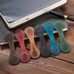 Personalized Magnetic Leather Bookmark Clip with Initial Monogram Reading Accessory Gift for Friends Bookworm