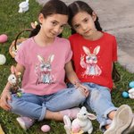 Gepersonaliseerd Paashaasje Bellenblazen 100% Katoenen Baby Bodysuit T-shirt met Naam Paas Baby Shower Gift voor Baby Jongen Meisje