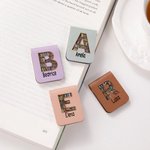 Segnalibro magnetico multicolore in pelle personalizzato con nome e iniziale regalo di compleanno per amanti dei libri