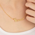 Personalized Cute Bunny Name Necklace Dainty Jewelry Easter Birthday Anniversary Gift for Women Girls