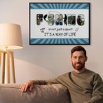 Personalized Fishing Is Not Just A Sport 5 Photos Collage Canvas Painting Home Decor Birthday Gift for Dad Grandpa Fishing Enthusiast