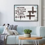 Personalised Paw Print Pet Crossword Puzzle Art Canvas Poster Framed Frameless Painting Home Decor Birthday Gift for Pet Lover