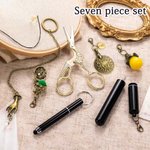 Personalisierte Vintage viktorianischen Stil Nähen Kit Set mit eingravierten Initial Stickerei Zubehör Geburtstag Muttertag Geschenk für Schneiderin Nähen Liebhaber