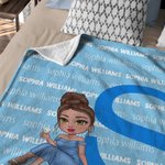 Personalised Cartoon Graduation Girl Word Cloud Soft Throw Blanket with Initial and Name Home Decor Graduation Gift for Schoolmates Girls