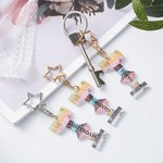 Porte-clés personnalisé Stars The Eras Tour pailleté avec texte Concert Musique Mémoire Cadeau pour fans Audience auditeurs