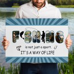 Personalized Fishing Is Not Just A Sport 5 Photos Collage Canvas Painting Home Decor Birthday Gift for Dad Grandpa Fishing Enthusiast