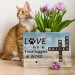 Personalised Paw Print Pet Crossword Puzzle Art Canvas Poster Framed Frameless Painting Home Decor Birthday Gift for Pet Lover