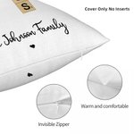 Personalised Rustic Scrabble 2-25 Names Crossword Puzzle Art Throw Pillow Cover with Title Home Decor Birthday Holiday Party Gift for Family Friends