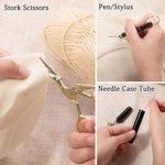 Personalisierte Vintage viktorianischen Stil Nähen Kit Set mit eingravierten Initial Stickerei Zubehör Geburtstag Muttertag Geschenk für Schneiderin Nähen Liebhaber