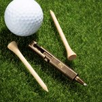 Personalisierte tragbare Metro Messing Mini Vintage Bolt Action EDC Stift mit eingravierten Initialen Schreibgerät Camping Geschenk für Outdoor-Liebhaber Golfer