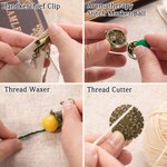 Personalisierte Vintage viktorianischen Stil Nähen Kit Set mit eingravierten Initial Stickerei Zubehör Geburtstag Muttertag Geschenk für Schneiderin Nähen Liebhaber