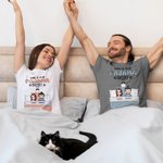 Personalized Cartoon Character This Is Our Pajama Shirt and Pants Set with 1-6 Pets and Names Valentine's Day Anniversary Gift for Couple Women Men