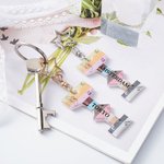 Porte-clés personnalisé Stars The Eras Tour pailleté avec texte Concert Musique Mémoire Cadeau pour fans Audience auditeurs