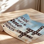 Personalised Paw Print Pet Crossword Puzzle Art Canvas Poster Framed Frameless Painting Home Decor Birthday Gift for Pet Lover