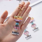 Porte-clés personnalisé Stars The Eras Tour pailleté avec texte Concert Musique Mémoire Cadeau pour fans Audience auditeurs