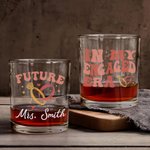 Verre à whisky 10oz avec nom Cadeau de fiançailles Cadeau de douche de mariage pour femmes