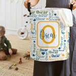 Cesto portabiancheria piegabile di grande capacità personalizzato con nome su tutti i lati e lettera iniziale regalo di compleanno per bambini