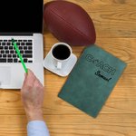 Personalised Sports Football Basketball Coach Name Leather Notebook with 200 Lined Pages Birthday Appreciation Gift for Coach