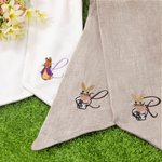 Personalised Cute Bunny Cotton Gingham Easter Basket Sash with Embroidered Initial Door Basket Decor Easter Baptism Gift for Baby