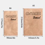 Personalised Sports Football Basketball Coach Name Leather Notebook with 200 Lined Pages Birthday Appreciation Gift for Coach