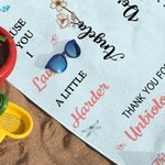 Personalized Oversized Quick Dry Microfiber To My Bestie 2 Birth Flowers Beach Towel with Names Travel Essential Birthday Gift for Sisters Friends