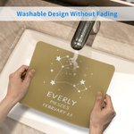 Personalised Zodiac Non-slip Mouse Pad with Name Computer Accessory Birthday Gift for Astrology Lovers