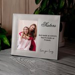 Portafoto in pelle personalizzato per sorelle amiche con titolo e testo Compleanno Anniversario Amicizia Regalo caro per le amiche