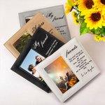 Portafoto in pelle personalizzato per sorelle amiche con titolo e testo Compleanno Anniversario Amicizia Regalo caro per le amiche