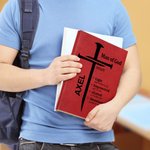 Personalized Nail Cross of God Bible Verse A5 Leather Cover Notebook with Name Church Study Birthday Religious Gift for Family Friends Christian