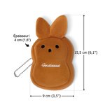 Porte Monnaie Personnalisé avec Nom Sac en Peluche Lapin Cadeau de Pâques Fête pour Enfants